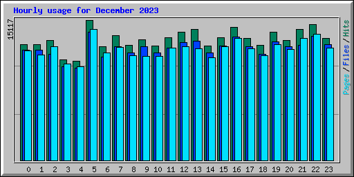 Hourly usage for December 2023