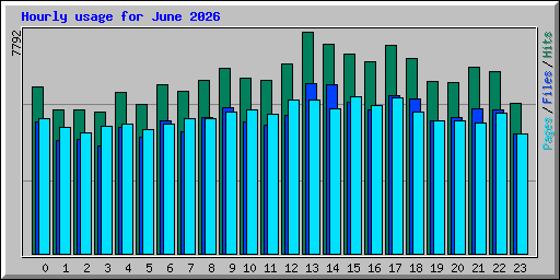 Hourly usage for June 2026